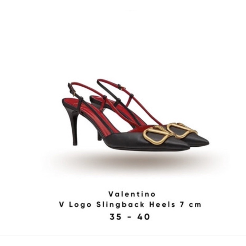 HEELS VALENTINO GARAVANI (V) LOGO SLINGBAG 1:1 PREMIUM MIRROR