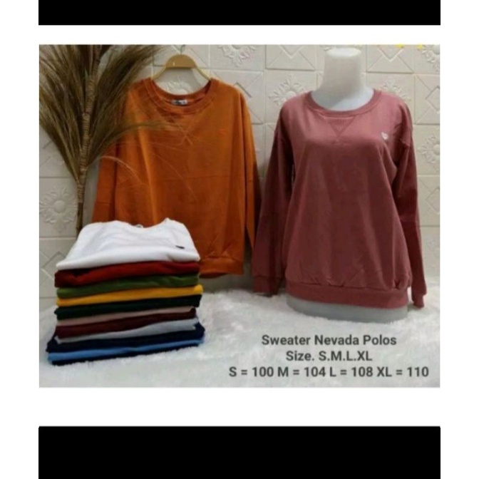 [NEVADA] Sweater Nevada Polos Ori Cewe/sweater polos cewek.sweater cewek.jaket cewek .sweater Nvd po