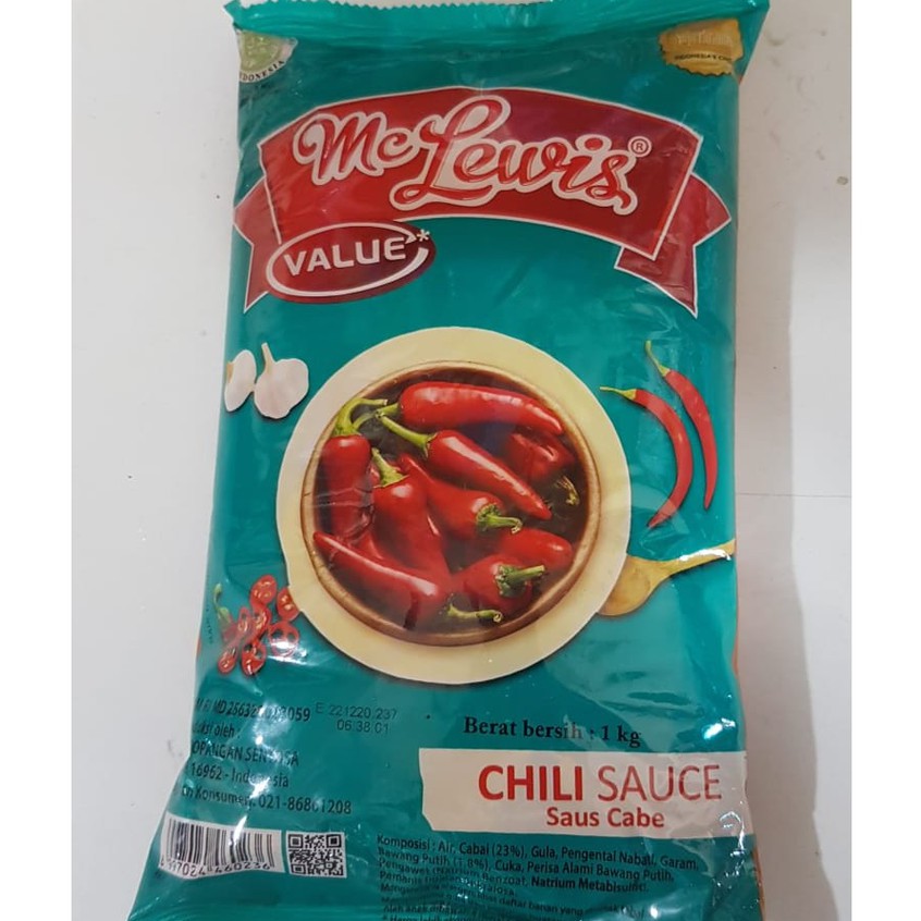 

Mc Lewis chili sauce / saus cabai 1000 Gram