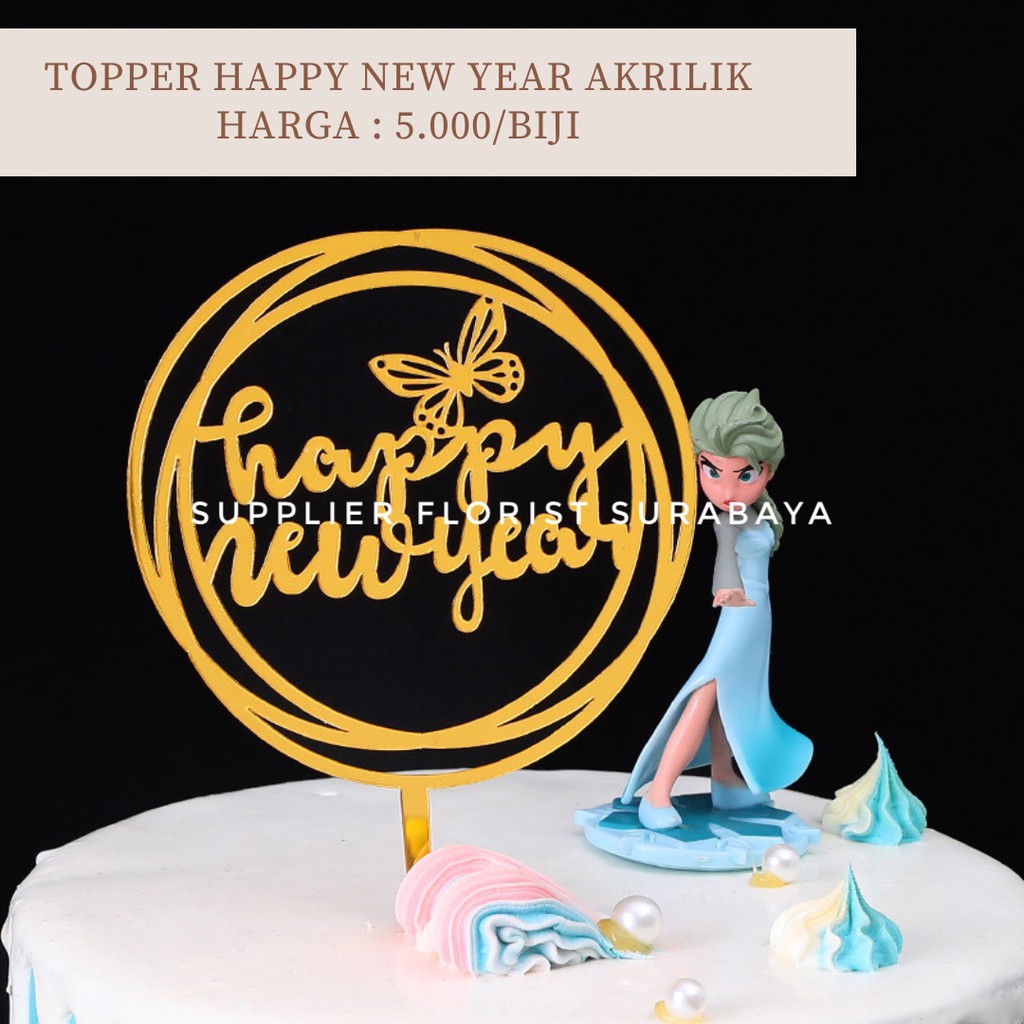 [BACA DESKRIPSI DULU] TOPPER SISIPAN HIASAN TANCAPAN KUE AKRILIK ACRYLIC MERRY CHRISTMAS NATAL TAHUN BARU NEW YEAR