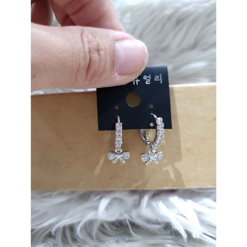 Anting Silver925 Perak Mata kilau Premium Quality Anti karat anti alergi Earring Zircon Mata kilau ant-92828
