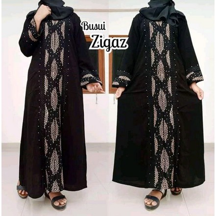 Exclusive Casual Abaya Hitam Bahan Jetblack Dress Maxi Turkey Umroh Kwalitas Boutique-7