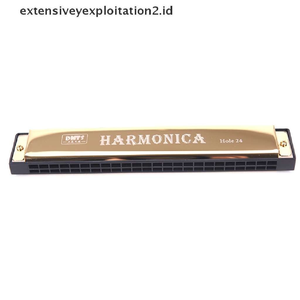 Kunci 24lubang Tremolo Harmonika Double Baris C Of