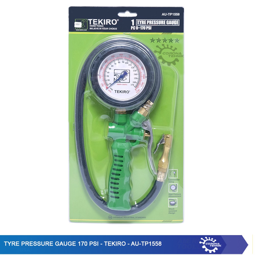 AU-TP1558 Tyre Pressure Gauge 170 Psi - Tekiro