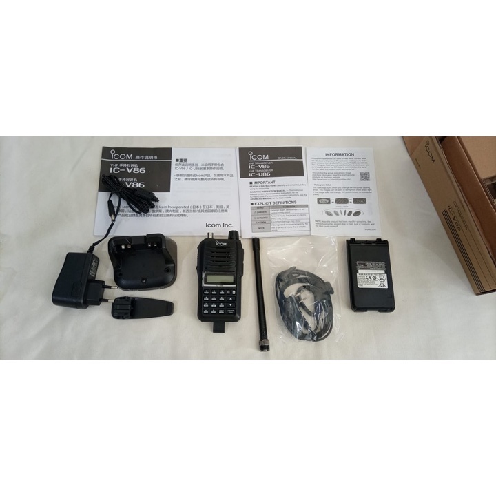 HT Icom V86 V86 Pengganti IC V80 V 80 7 Watt Original VHF Single Band FREE HEADSET Earset Ori