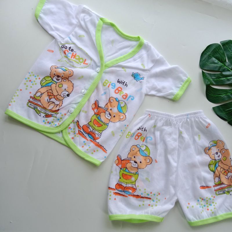 Bundle 6 PCS Setelan Baju Bayi Lengan Pendek Murah