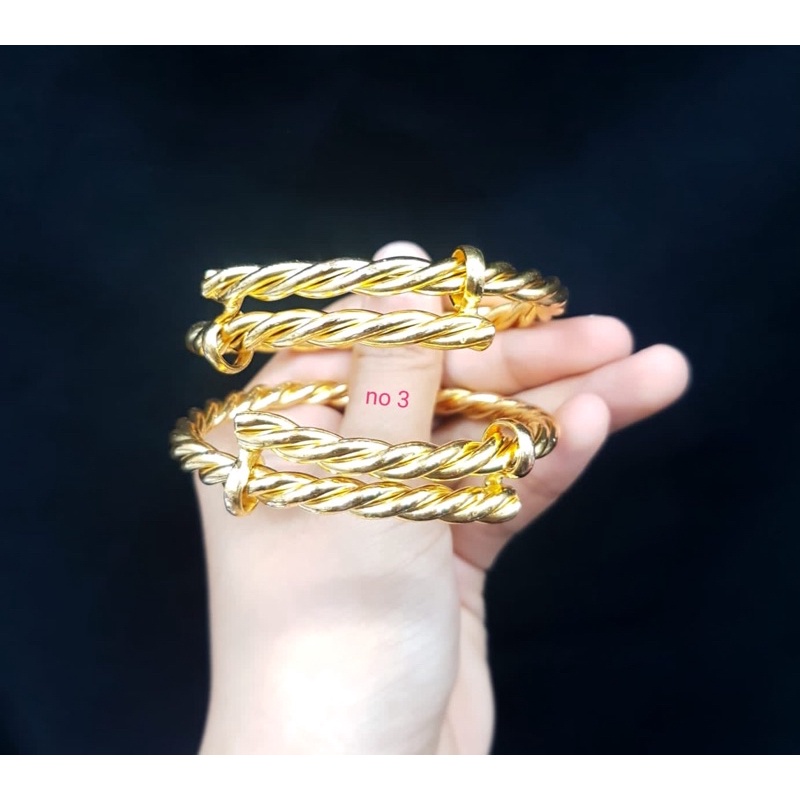 gelang tambang emas penang replika emas lapis emas 24k
