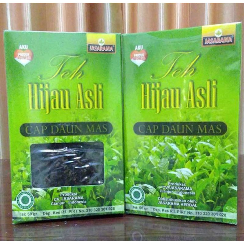 

TEH HIJAU ASLI CAP DAUN MAS