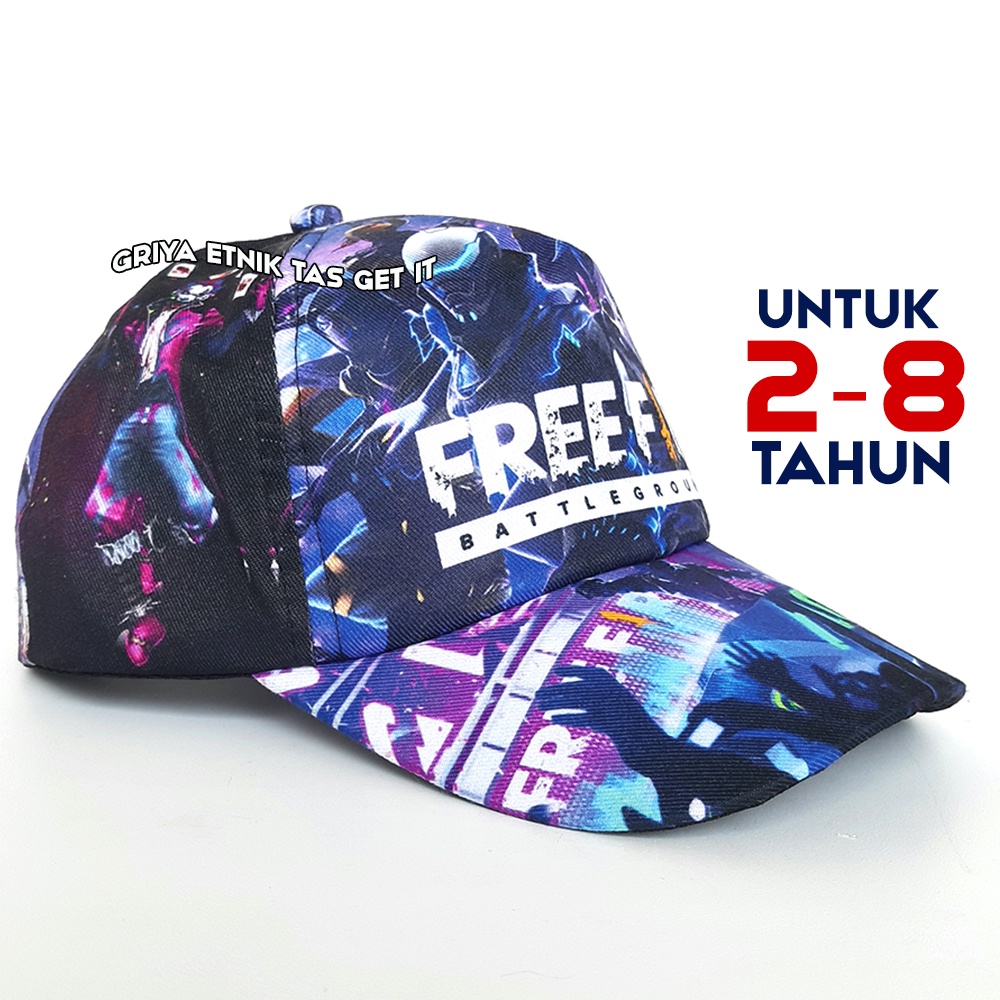 Topi Free fire Anak Laki Laki - Topi ff Anak Laki Laki Murah - Topi Anak Cowok Topi Free Fire Murah