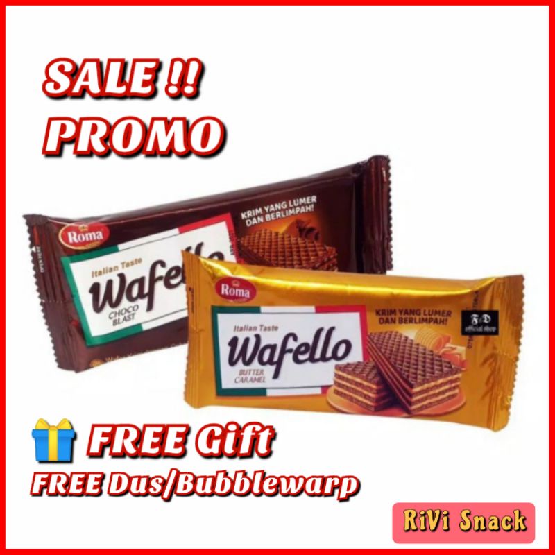 [PROMO] ROMA WAFELLO / WAFER RENYAH COKLAT CARAMEL