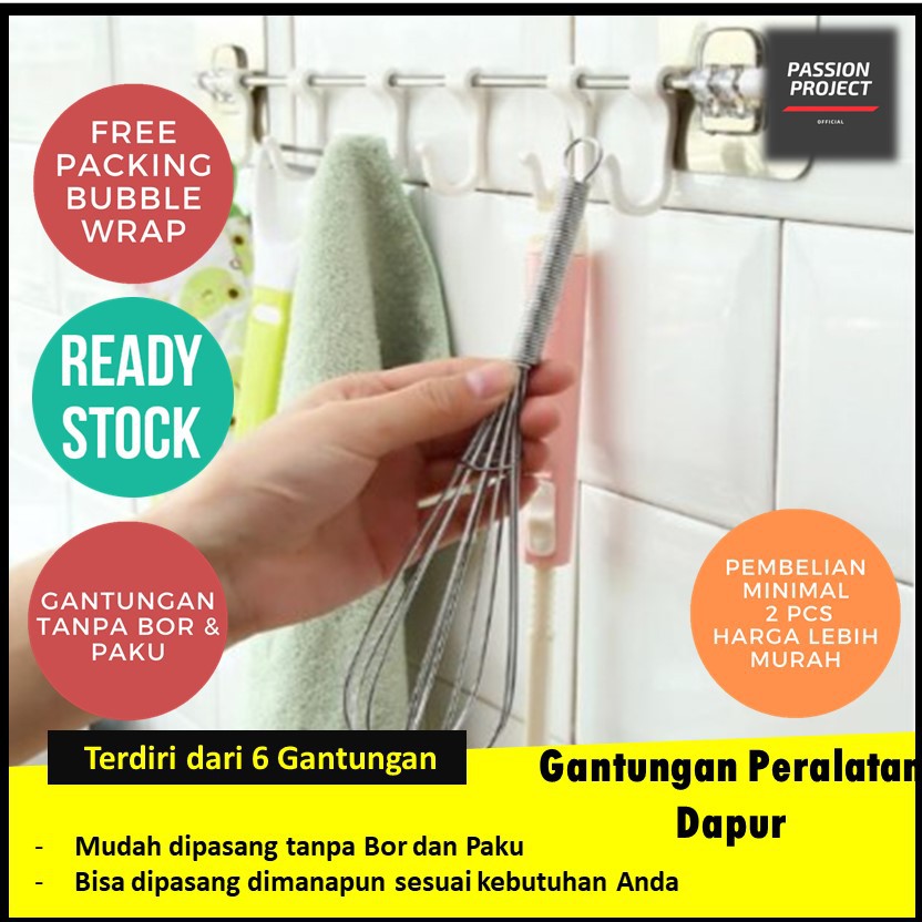  Gantungan  Spatula Sutil Sodet Alat Dapur Baju  Tempel  