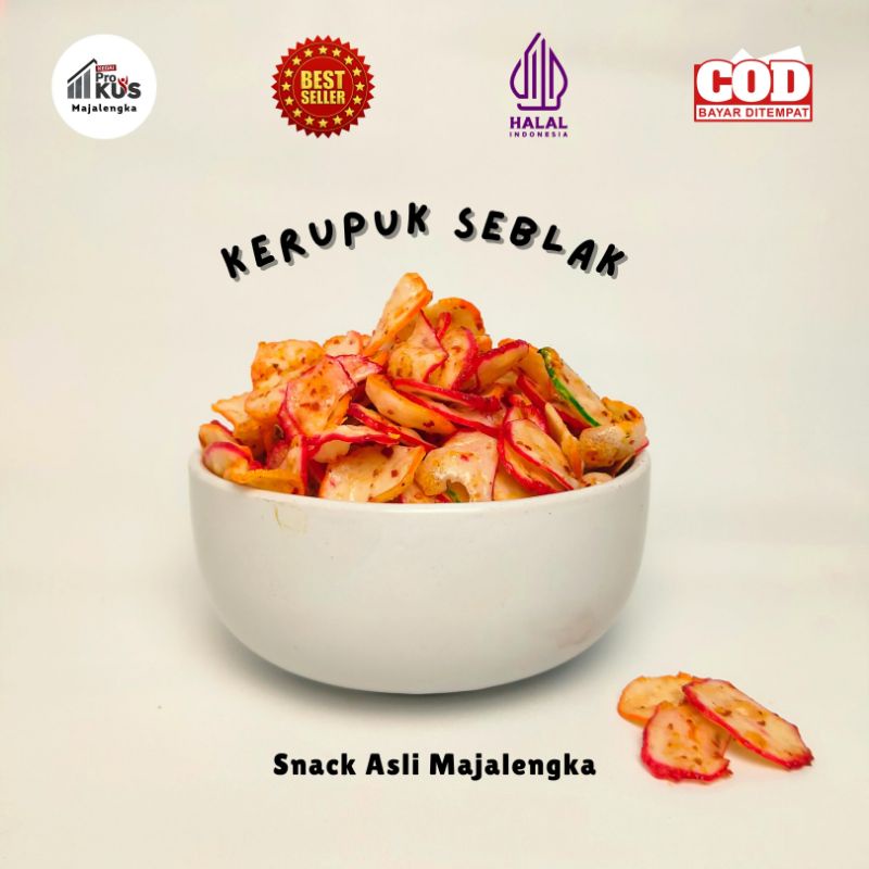 

Kerupuk Seblak Kencur / Sebring / Kerupuk Bawang Bantet / Kerupuk Jablay Rasa Pedas Daun Jeruk | Produksi Ai Cake