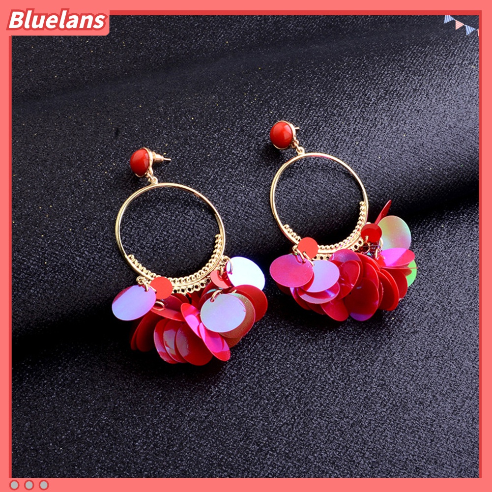 Anting Stud Hoop Juntai Gaya Bohemian Untuk Wanita