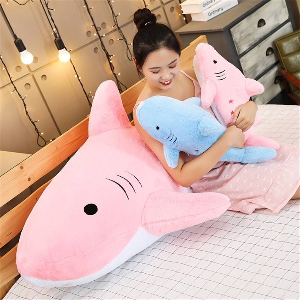 Boneka Hiu Shark Jumbo Imut Lucu Murah Bahan Halus Dan Empuk Standar SNI