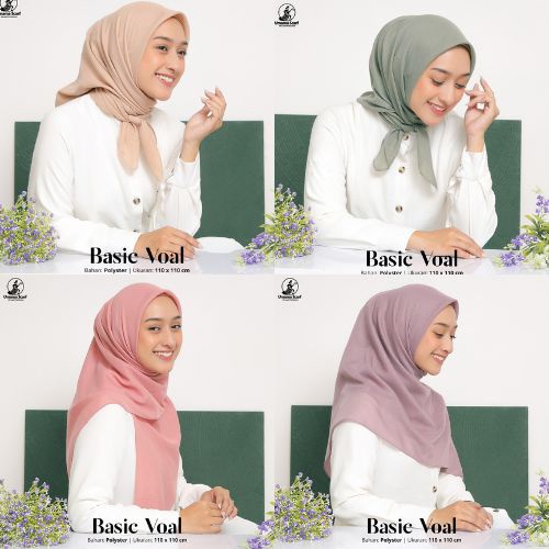 Jilbab Basic Voal Jahit Umama Scarf Jilbab Hijab Kerudung 110x110cm Segiempat Polos Umama Part 1