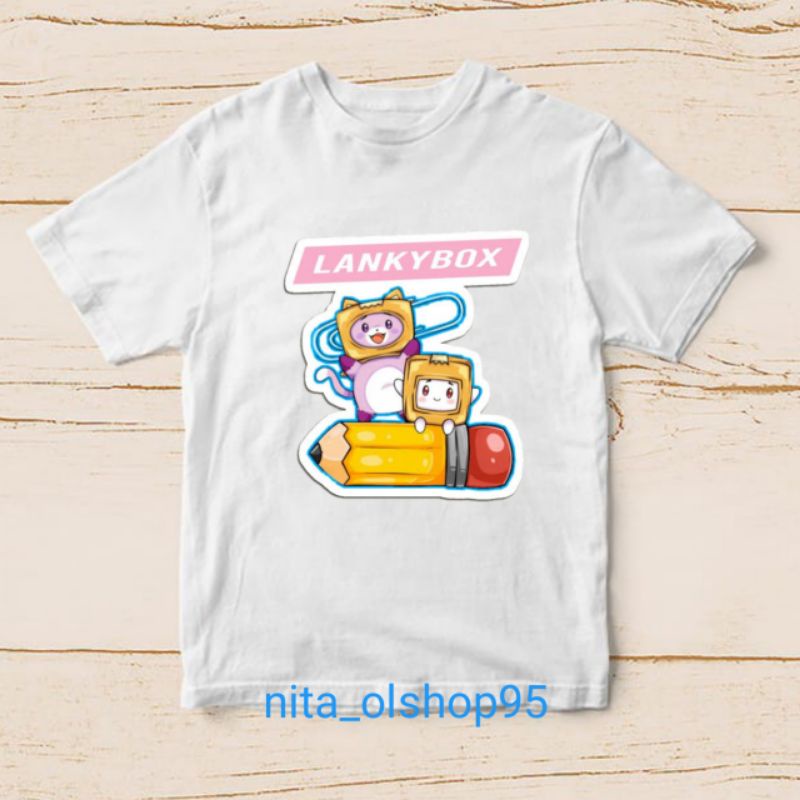 kaos lankybox terlaris baju kaos anak lanky box