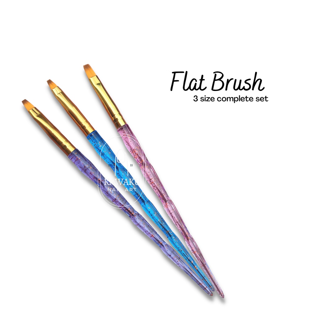 Brush Kuas Nail Art Flat Top Magic (NP-22)