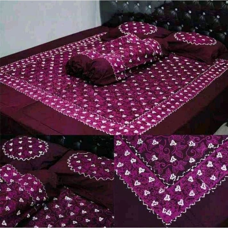 sprei batik cap tulis halus kwalitas 4bantal 2guling