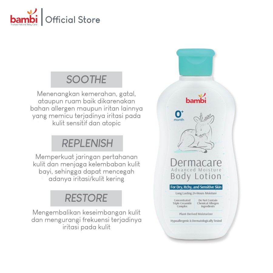 Bambi Baby Dermacare Advanced Moisture Body Lotion 200ml