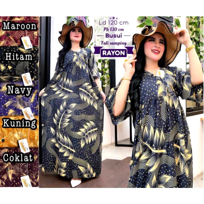 BATIK WANITA KEKINIAN DASTER DRESS RAYON VANESSA KIMONO DIFARINA SULTAN MIRNA ADEL JUMBO PANJANG SEMATA KAKI BUMIL BUSUI MURAH ADEM-KIMONO PJ CABUTAN