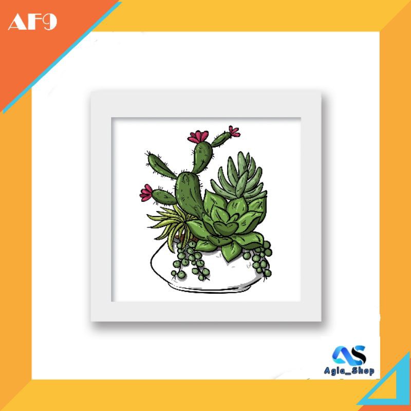 Hiasan Dinding Pohon Kaktus