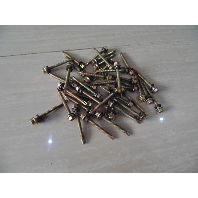Baut Roofing 12x50 Sekrup Roofing 12 × 50 mm (Panjang 5cm) HOSE