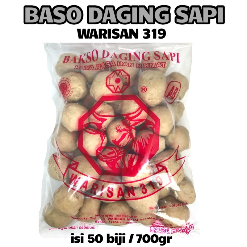 Baso Daging Sapi Halal Bakso Daging Sapi Warisan isi 50