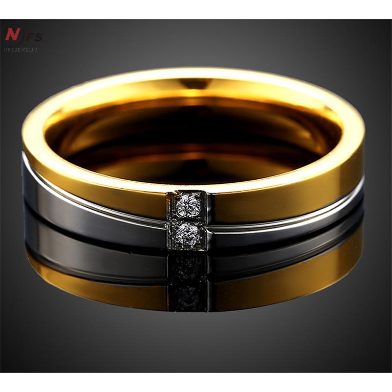 Cincin Couple / Tunangan / Nikah / Pasangan / Titanium C042