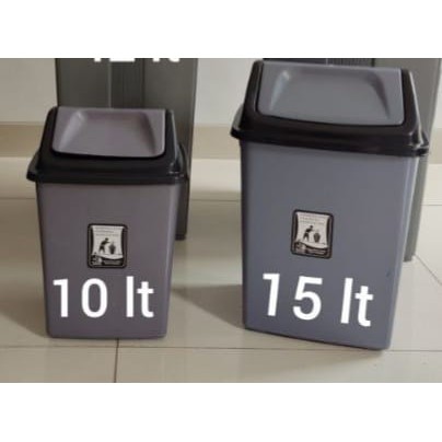 Tempat sampah tutup 10L/15L