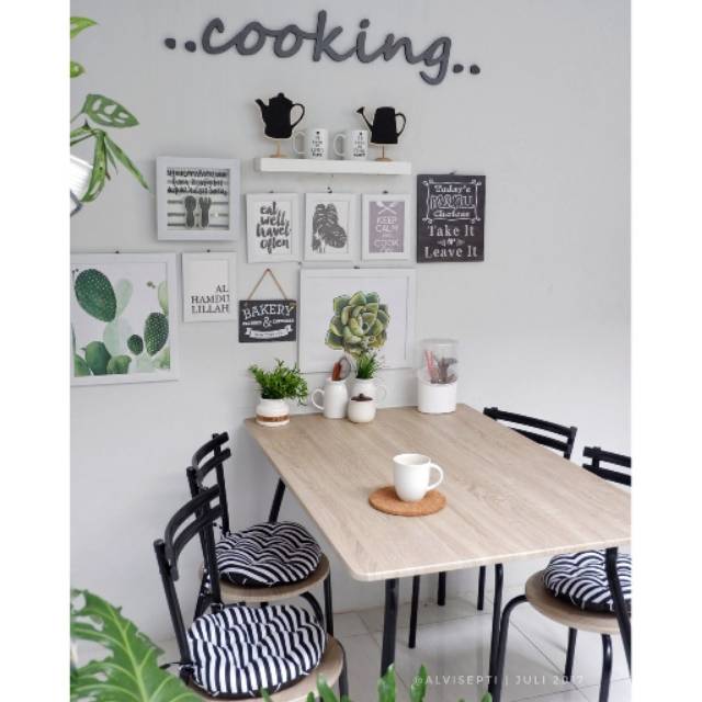 Huruf Kayu Cooking Hiasan Dapur Pajangan Rumah Monochrome Homedecor Murah Wooden Letter