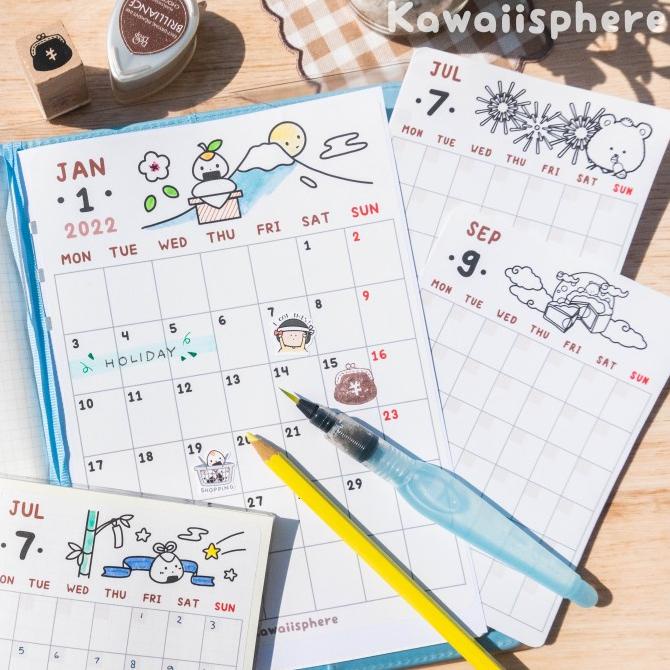 

Produk Terbaik] Color Me Up Sticker Monthly Planner Calendar 2022|Stiker Kalender 2022
