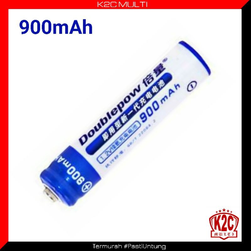 Doublepow Batu Baterai Batre Charger Cas Casan A3 - Battery Alkaline Rechargeable AAA 900mAh 1 PCS