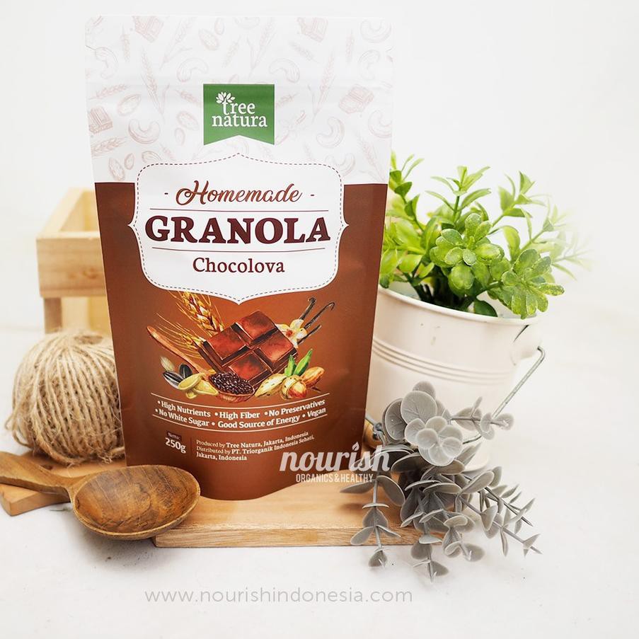 

3NY❀ Tree Natura, Granola Chocolova 250gr (Dark Chocolate) Kirim Langsung