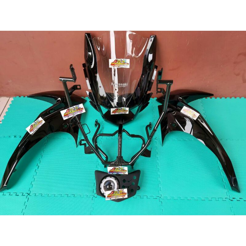 Termurah paketan ganteng depan,fairing/sayap/body coak,barong/batok ninja RR original kawasaki