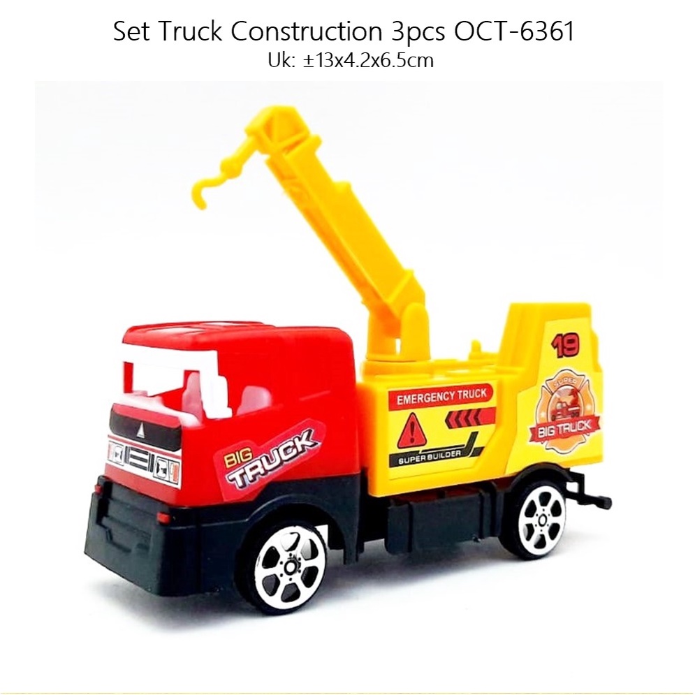 Mainan Set Truck Construction/Truk Kontruksi 3pcs OCT-6361