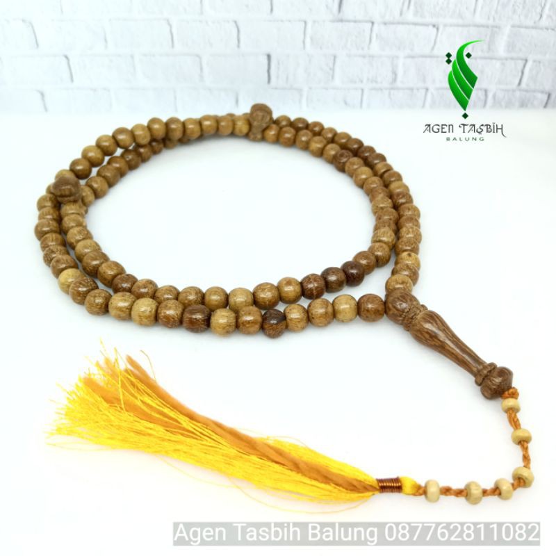 TASBIH KAYU GALIH KELOR EMAS 8mm