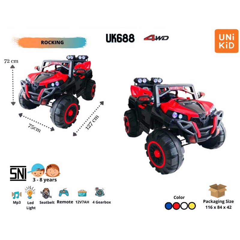 Mobil Aki Anak Jeep 4 wd
