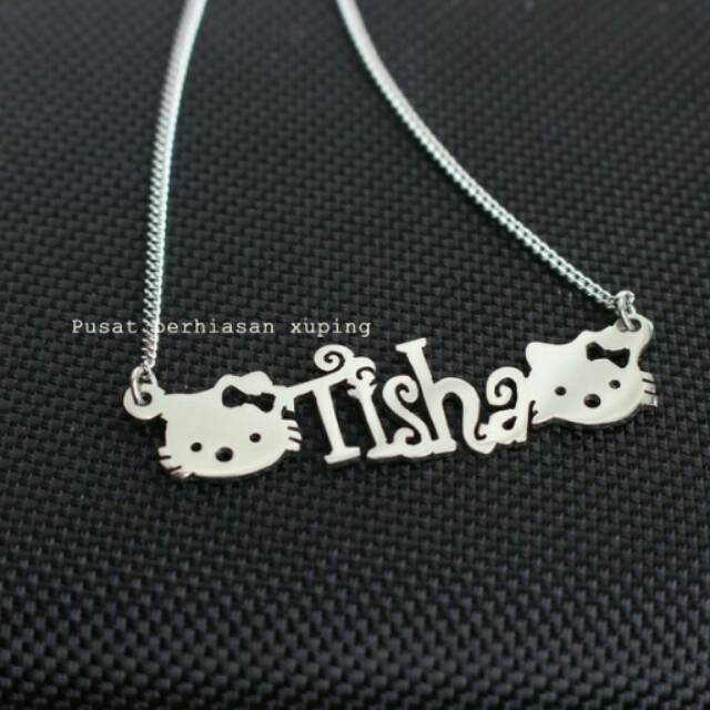 Kalung Nama Monel apit HK