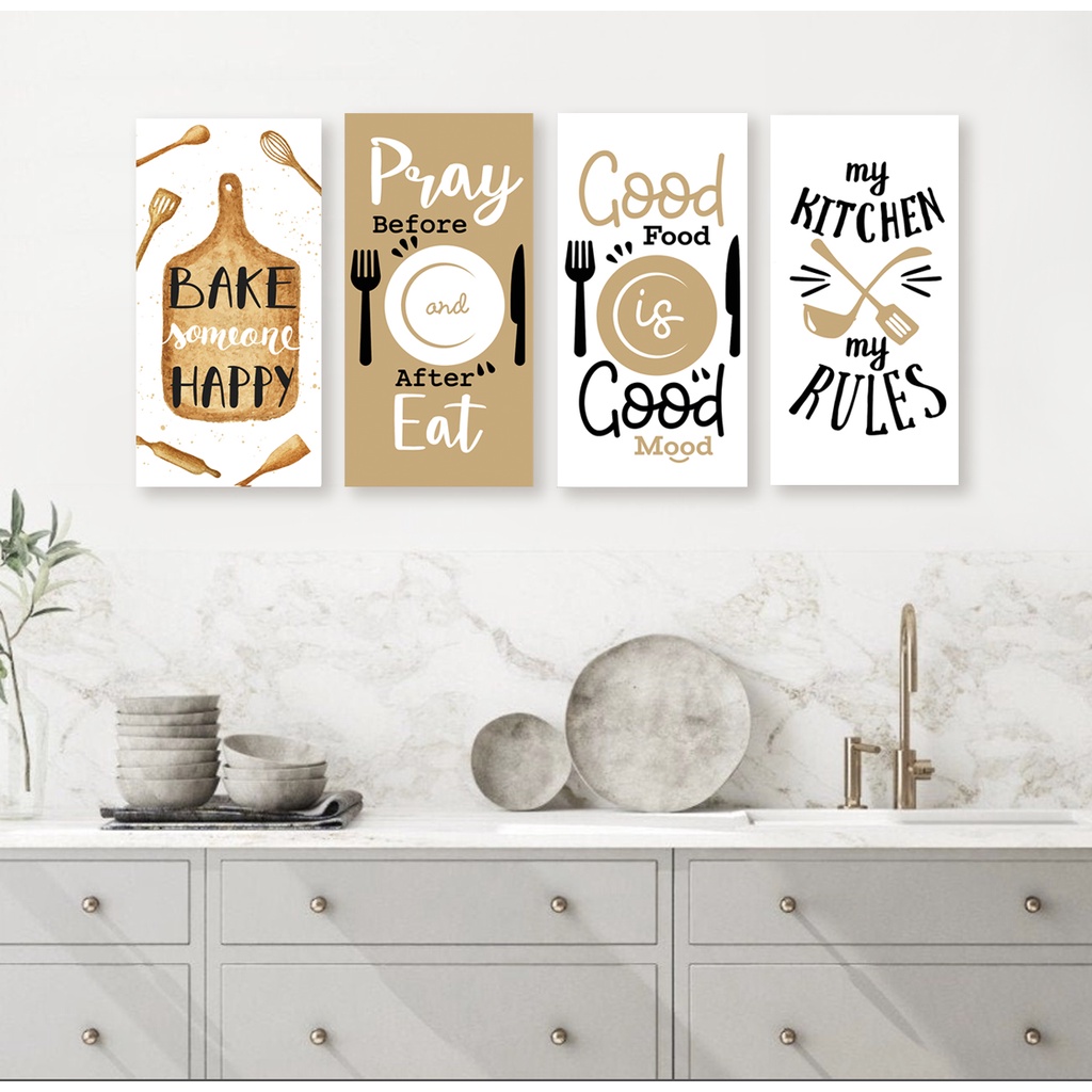Dekorasi hiasan dinding Poster kayu Pajangan dinding Kitchen/ Wall Decor Dapur (COOK01)