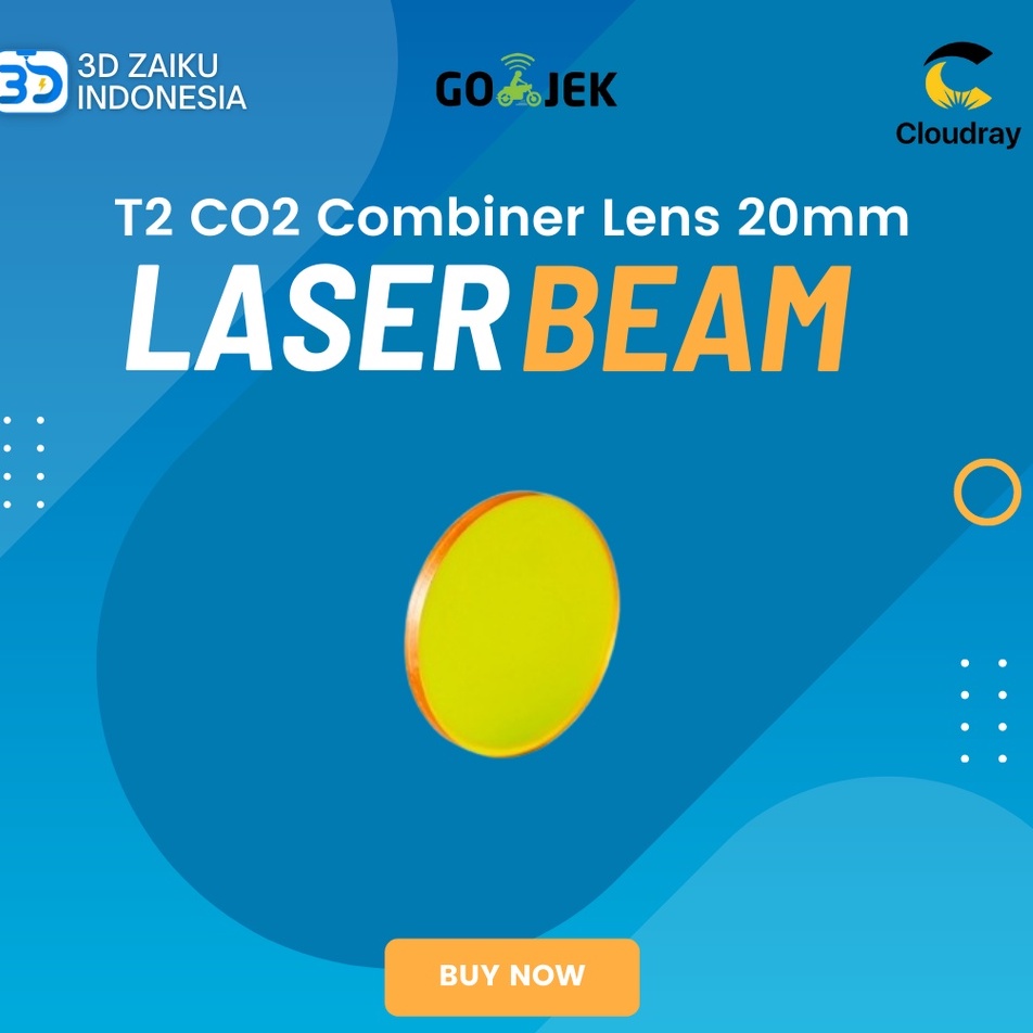 Original CloudRay Lensa CO2 Laser Beam Combiner Lens 20 dan 25 mm T2