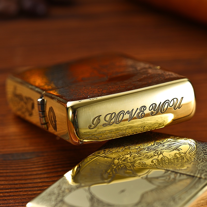 Korek Api Zippo Gold Grafir Lady Premium