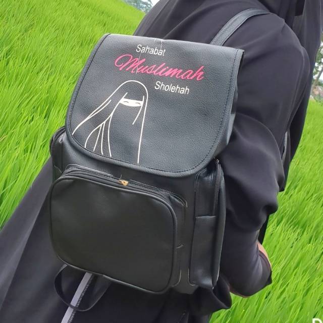 TAS RANSEL DAKWAH MUSLIMAH - SAHABAT MUSLIMAH SHOLEHAH BERTUTUP TAS NIQAB NIQOB TUMBLR BAG