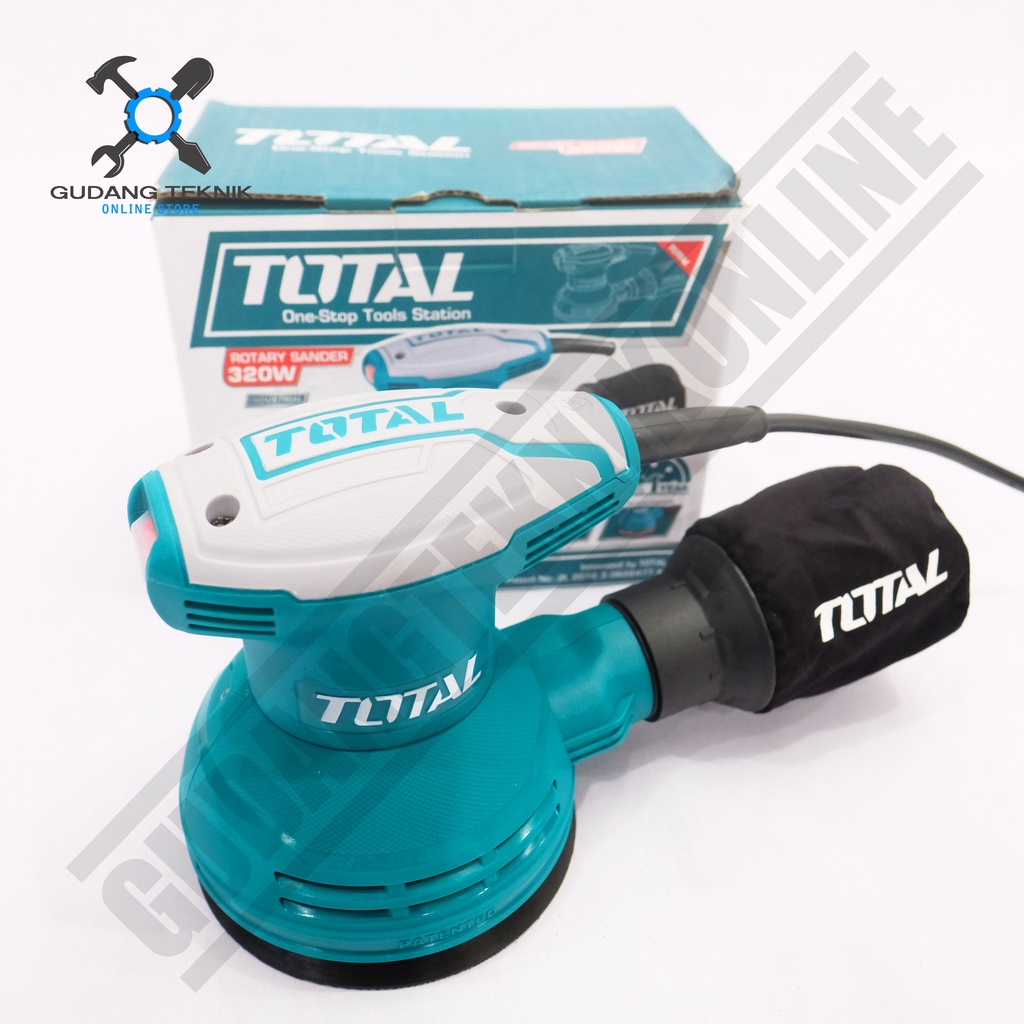 Mesin Amplas Bulat TOTAL TF2031256 / Rotary Sander TF 2031256 - Orbital Sander TOTAL