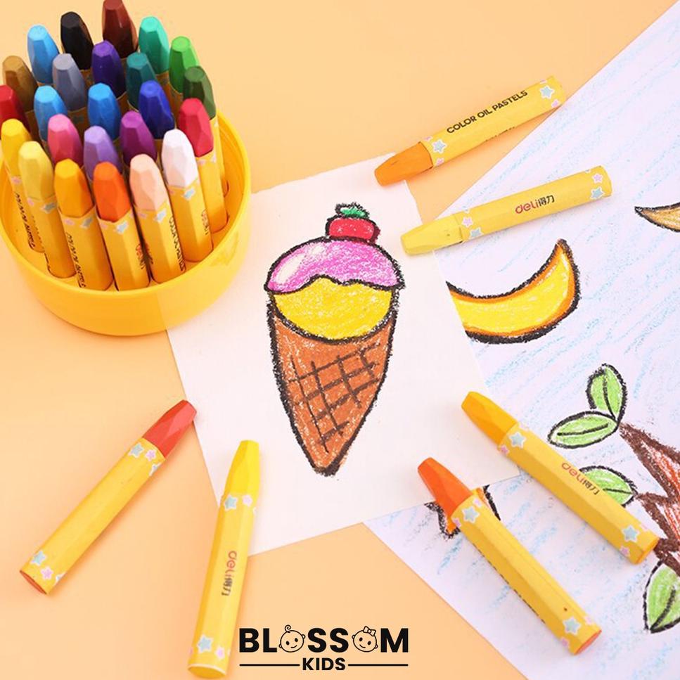 

Modern.. Crayon Anak Set 24Pcs Krayon Oil Pastel Mewarnai Anak - Blossom Kids