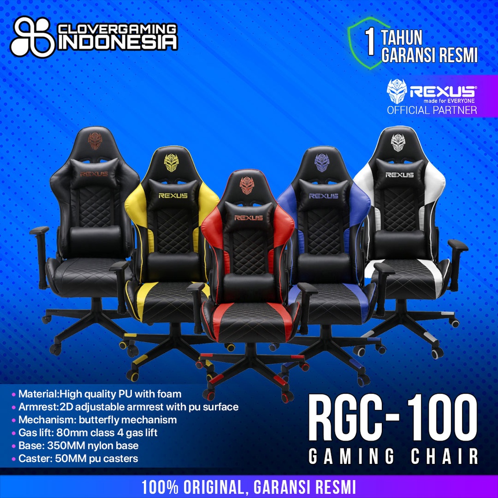 Rexus RGC-100 - RGC100 Kursi Gaming Chair