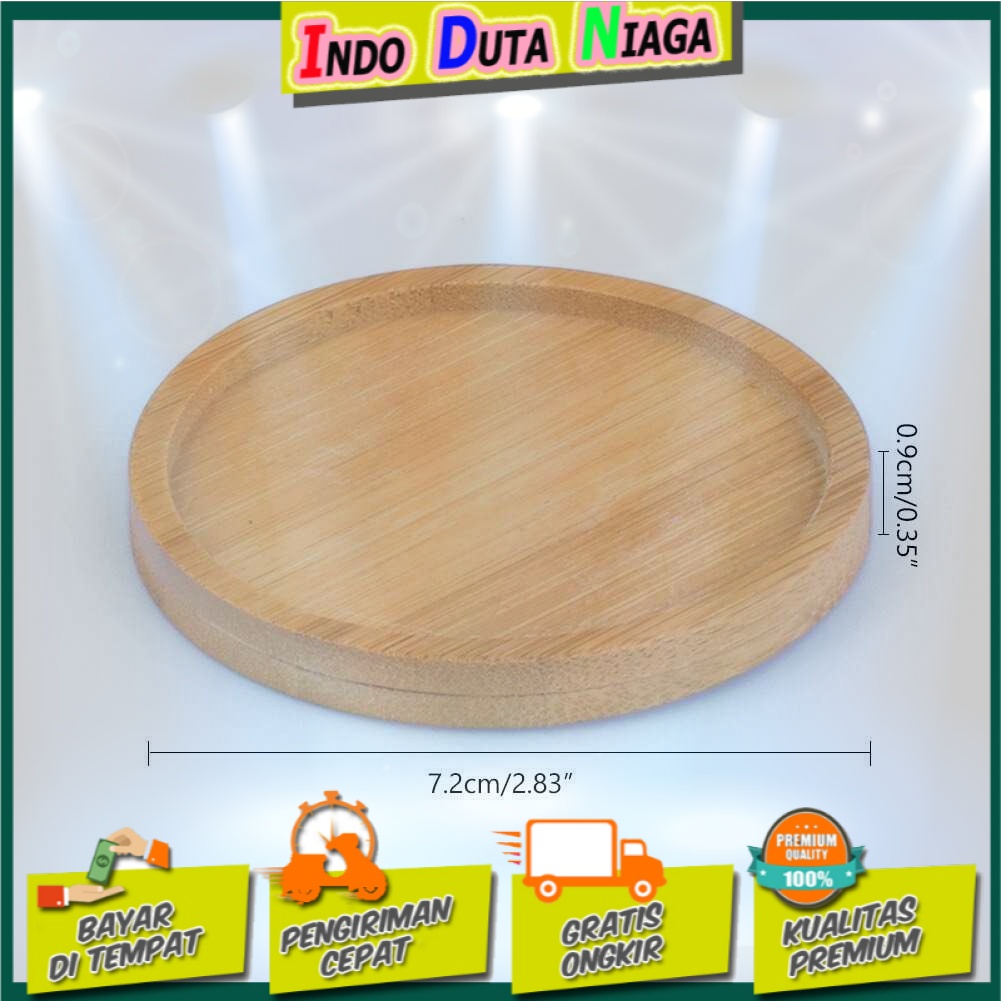 WITUSE Alas Tatakan Pot Tanaman Dekorasi Bamboo Tray Circle - EQF301