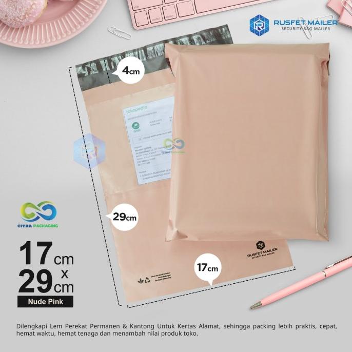

AMPLOP PLASTIK PACKING POLYMAILER POLOS CUTIE PINK / NUDE PINK - 17 X 29 bisa cod