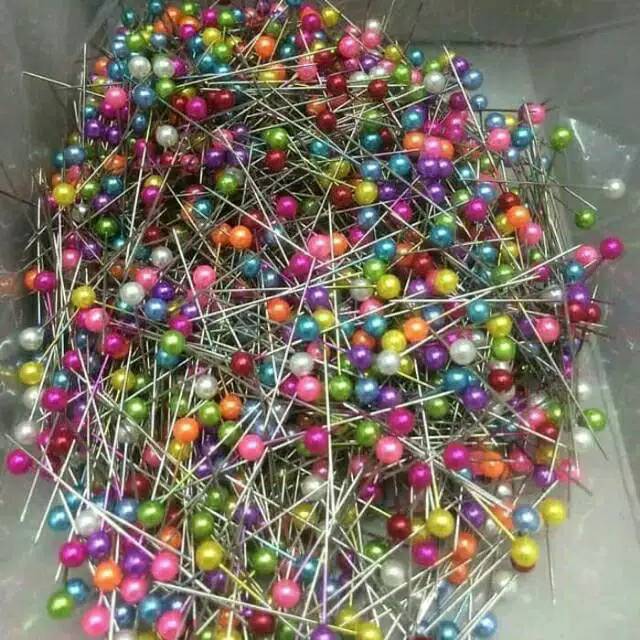 LUCKY FASHION Jarum Pentul Hijab Stainless PerBOX - Jarum Pentol Jilbab Isi 100pcs