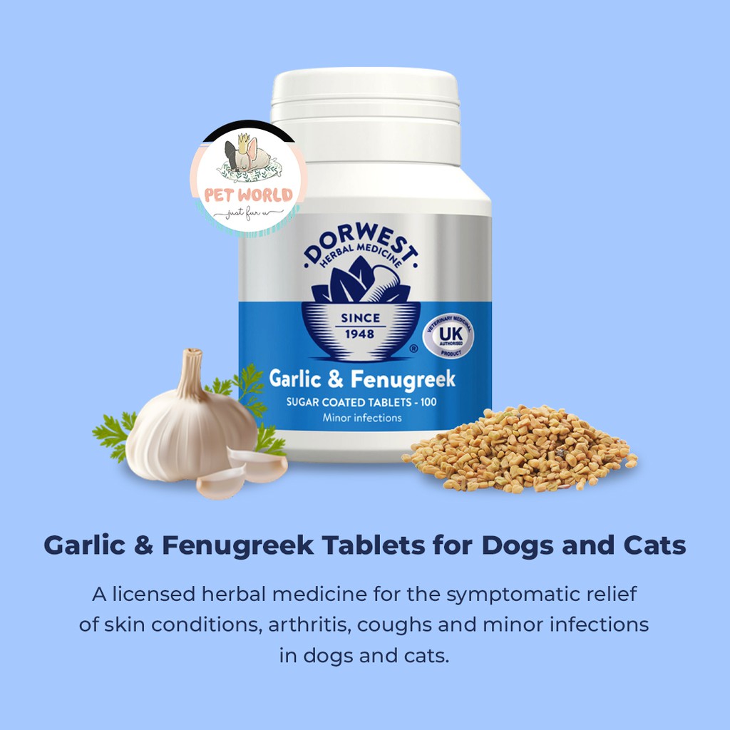 Jual Dorwest Garlic & Fenugreek Dog Skin Supplement Vitamin Tulang
