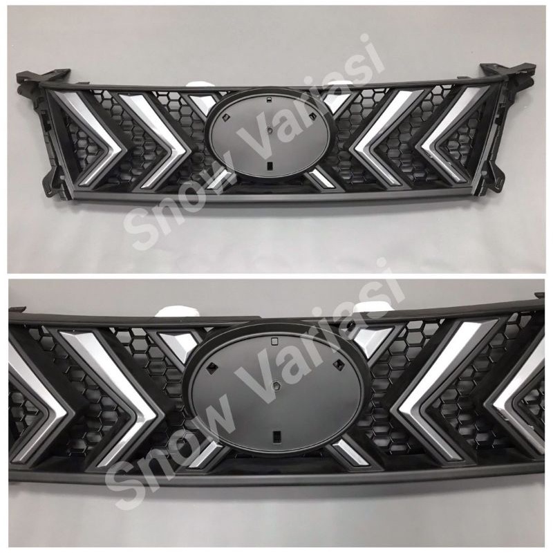 Gril Grill Front grille cover xtivo fortuner 2016 2018  hitam kilap doff lis silver JSL